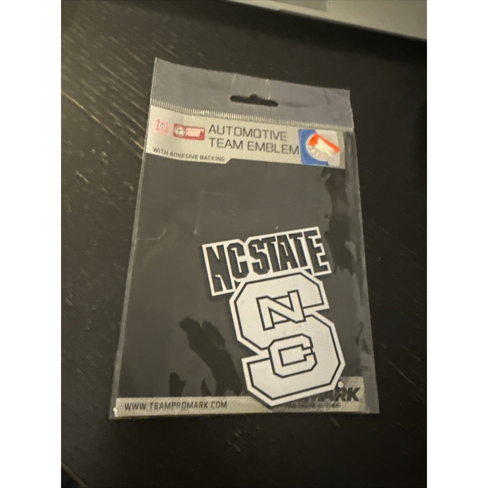 NC State Wolfpack  Silver Chrome Color Auto Team Emblem W/ Adhesive Back New